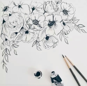 Dibujo de flores.
